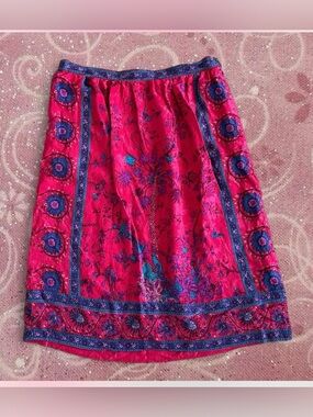 Vintage Umi Collections by Anne Crimmons Silk Skirt SZ 10